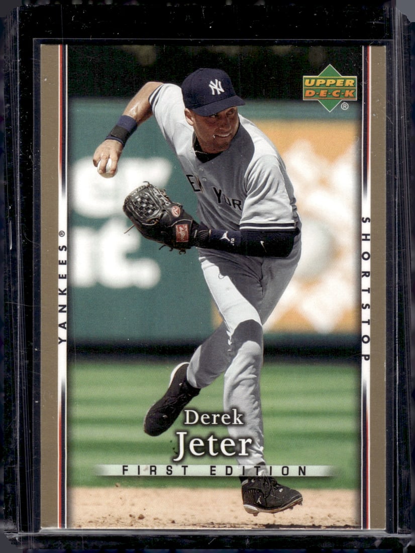 Derek Jeter First Edition 2007 Upper Deck #118 Yankees Baseball Card (1 of 2)