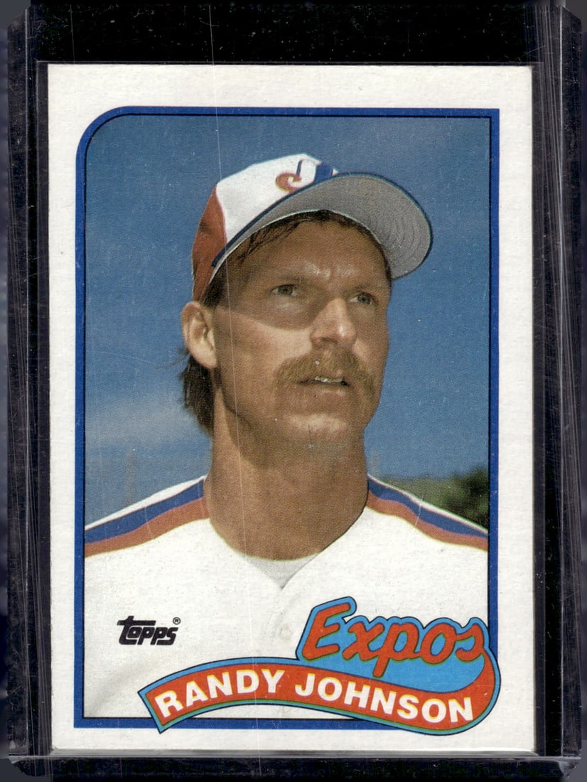 Randy Johnson Rookie Card 1989 Topps #647 Montreal Expos Baseball Card (1 of 2)