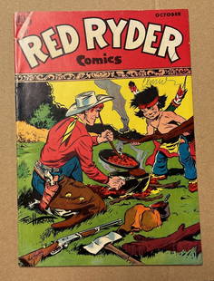 Red Ryder Vintage Dell Comic Book, #63 1948 OCT, Some writing on Cover: All Comic Books come Bagged, Boarded, and Sleeved in a Hard PVC Top Loader, Shipping is a little more than baseball cards due to the cost of supplies, Super Heroes Collectibles, Auction Magazine Lots