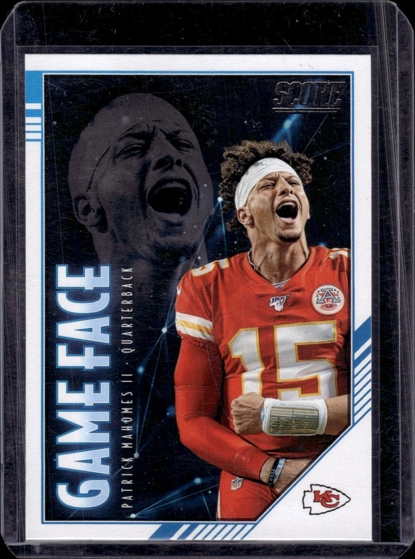 Patrick Mahomes Game Face 2020 Panini Score #GF-PM Chiefs Football Card (1 of 2)