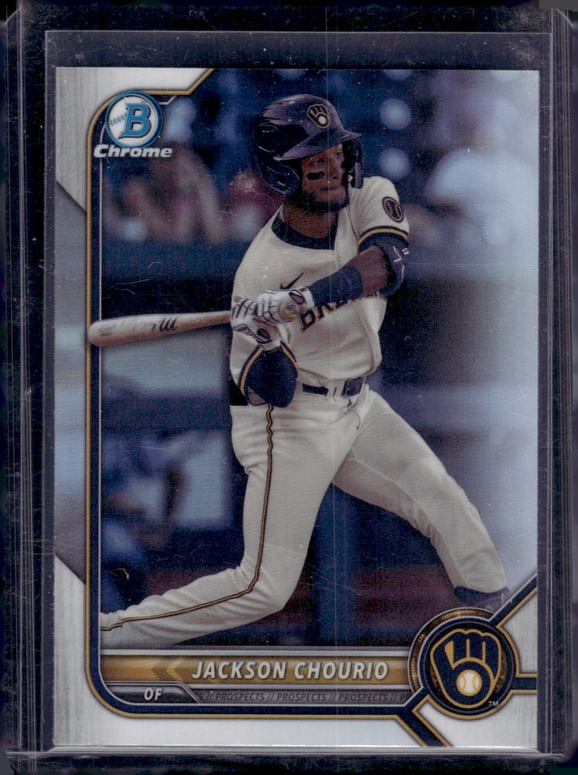 Jackson Chourio Refractor Prospects 2022 Bowman Chrome Draft #BDC-115 Brewers (1 of 2)