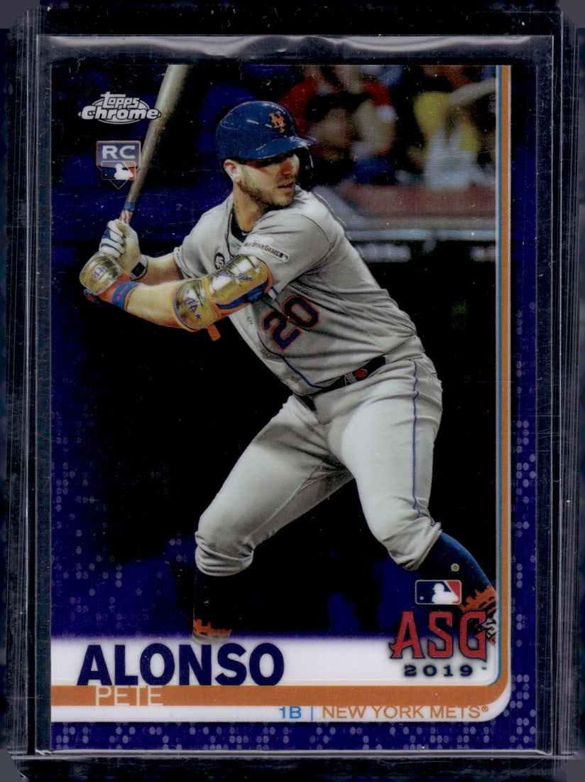 Pete Alonso Rookie Card Purple Refractor /175 2019 Topps Chrome Update #86 Mets (1 of 2)