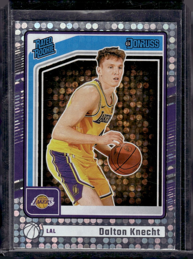 Dalton Knecht Rookie Card Disco Prizm 2024-25 Panini Donruss #227 Lakers (1 of 2)
