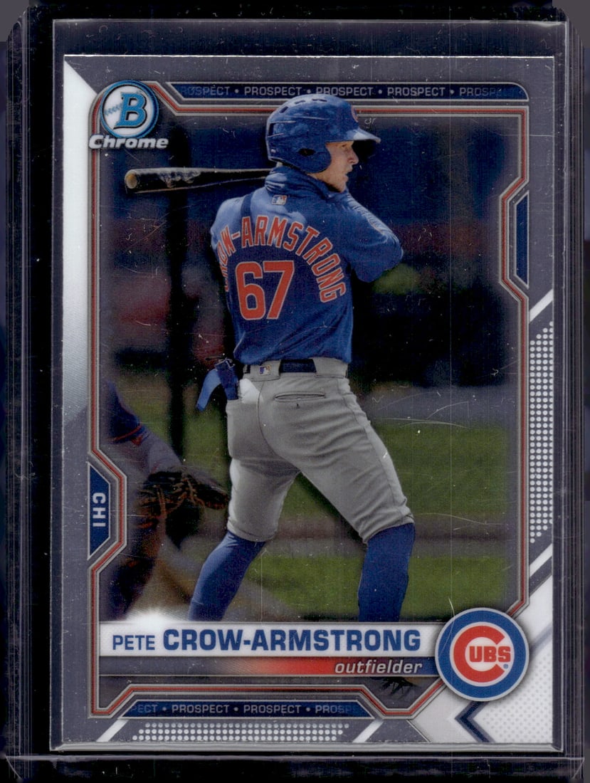 Pete Crow-Armstrong Prospects 2021 Bowman Chrome Draft #BDC-12 Chicago Cubs (1 of 2)