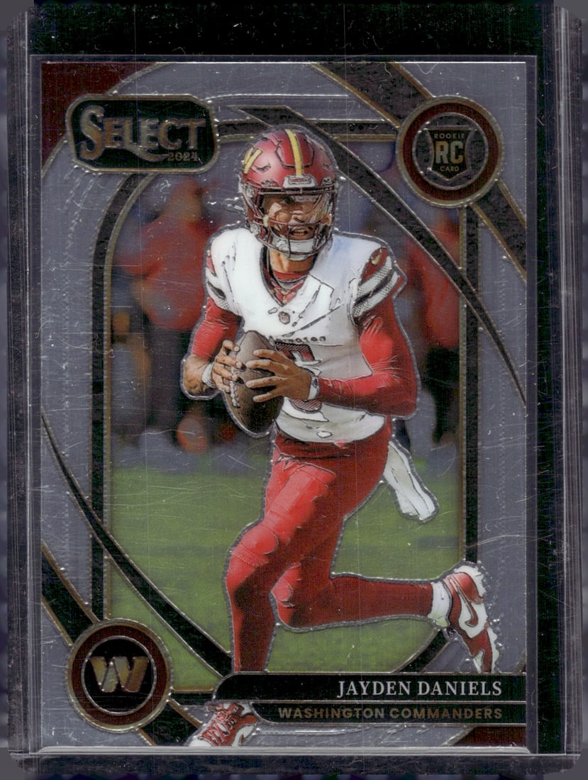 Jayden Daniels Rookie Card Club Level 2024 Panini Select #217 Commanders: Panini Select, Prizm, Mosaic, Contenders, Zenith, Phoenix, Illusions, Absolute, Rookie NFL Sports Trading Cards, SP, SSP, Cards, Football Cards for Sale Near Me, Superbowl & Hall of Fame Player Cards,