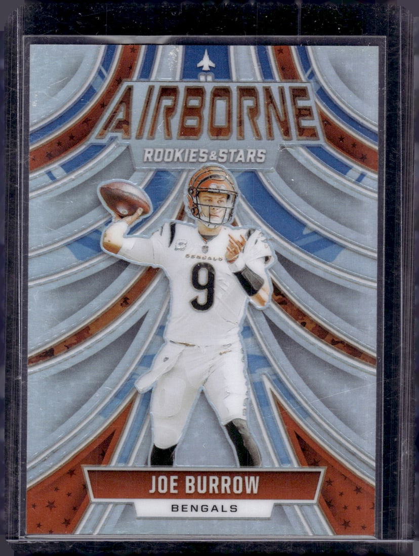 Joe Burrow Airborne Silver Prizm 2024 Rookies & Stars #A-JBW Bengals Football Card (1 of 2)