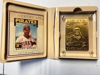 Barry Bonds 1986 Highland Mint Bronze /5000 Baseball Card Collection (1 of 4)