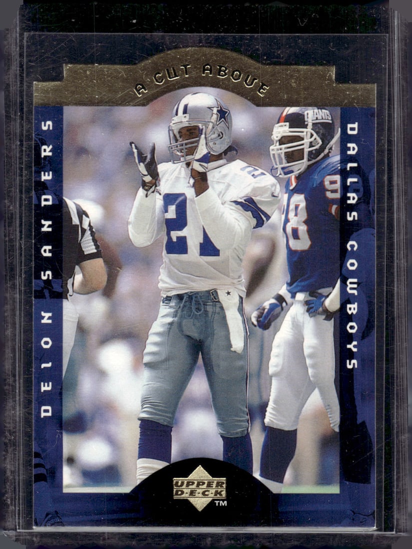 Deion Sanders A Cut Above Die Cut 1996 Upper Deck #8 Dallas Cowboys (1 of 2)
