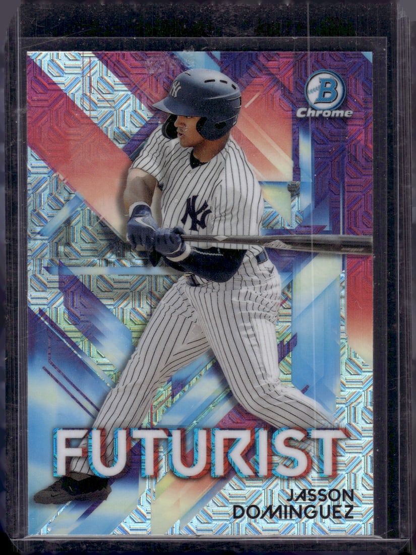 Jasson Dominguez Futurist Mojo Refractor 2021 Bowman Chrome #FUT-JD Yankees (1 of 2)