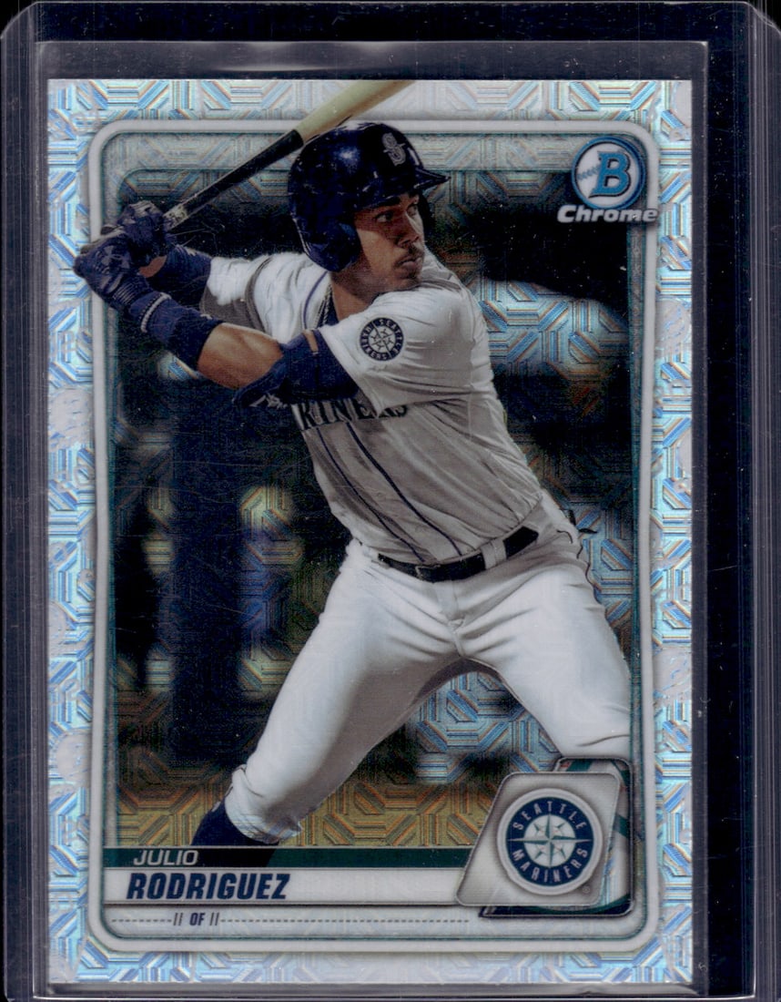 Julio Rodrigeuz Prospects Mojo Refractor 2020 Bowman Chrome #BCP-19 Mariners: Bowman Baseball MLB Trading & Sports Cards, Sports Cards for Sale Near Me, World Series & Hall of Fame Players, SP, SSP, Chrome, 1st Bowman, Auction Memorabilia Lots Sold On Line