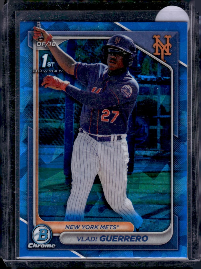 Vladdi Guerrero 1st Bowman Sapphire 2024 Bowman Chrome #BCP-250 Mets Baseball Card: Bowman Baseball MLB Trading & Sports Cards, Sports Cards for Sale Near Me, World Series & Hall of Fame Players, SP, SSP, Chrome, 1st Bowman, Auction Memorabilia Lots Sold On Line