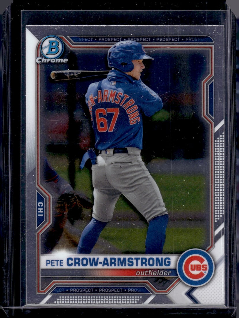 Pete Crow-Armstrong Chrome Prospects 2021 Bowamn Chrome Draft #BDC-12 Cubs (1 of 2)