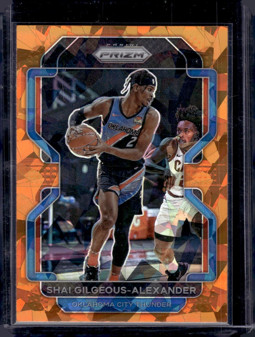 Shai Gilgeous-Alexander Orange Cracked Ice 2021-22 Panini Prizm #238 OKC Thunder (1 of 2)