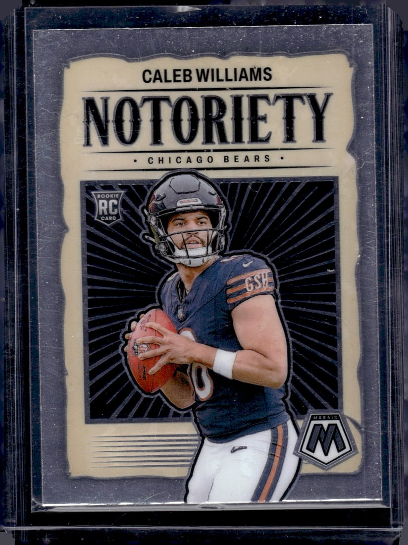 Caleb Williams Rookie Card Notoriety 2024 Panini Mosaic #18 Chicago Bears: Panini Select, Prizm, Mosaic, Contenders, Zenith, Phoenix, Illusions, Absolute, Rookie NFL Sports Trading Cards, SP, SSP, Cards, Football Cards for Sale Near Me, Superbowl & Hall of Fame Player Cards,
