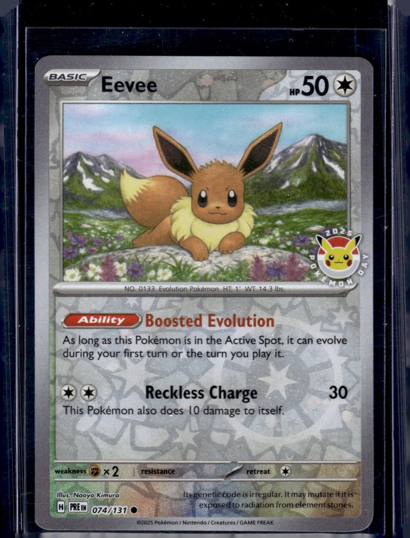 2025 Pokemon Prismatic Evolutions Eevee Stamped Promo #74 (1 of 2)