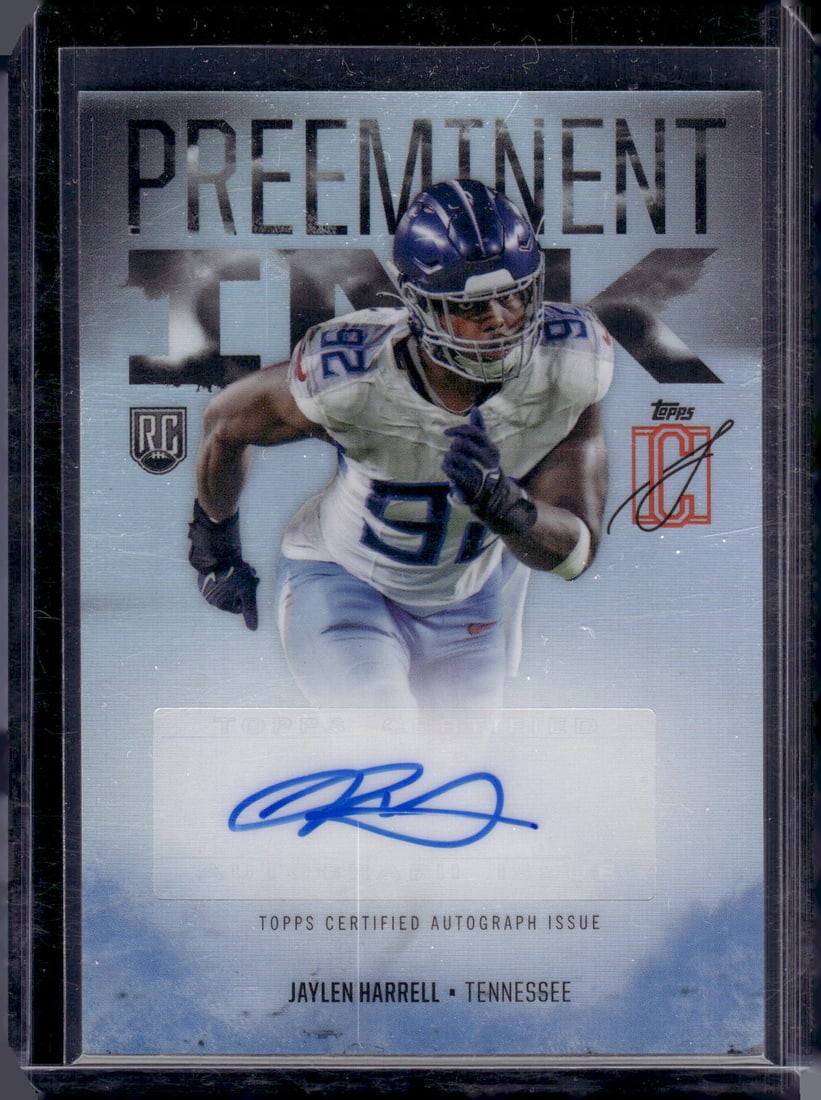 Jaylen Harrell Rookie Auto Preeminent Ink 2024 Topps Signature Class #PI-JH Titans (1 of 2)