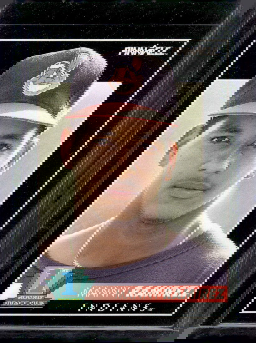 Manny Ramirez 1st Round Draft Pick Rookie 1992 Pinnacle #295 Indians Baseball Card (1 of 2)