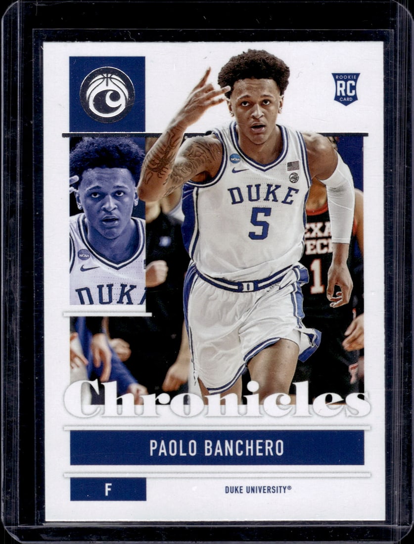 Paolo Banchero Rookie Card 2022 Chronicles Draft Picks #2 Duke Blue Devils (1 of 2)