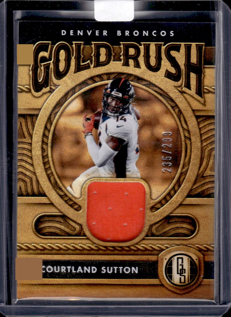Courtland Sutton Gold Rush Patch /299 2022 Panini Gold Standard #GR-CSU Broncos (1 of 2)