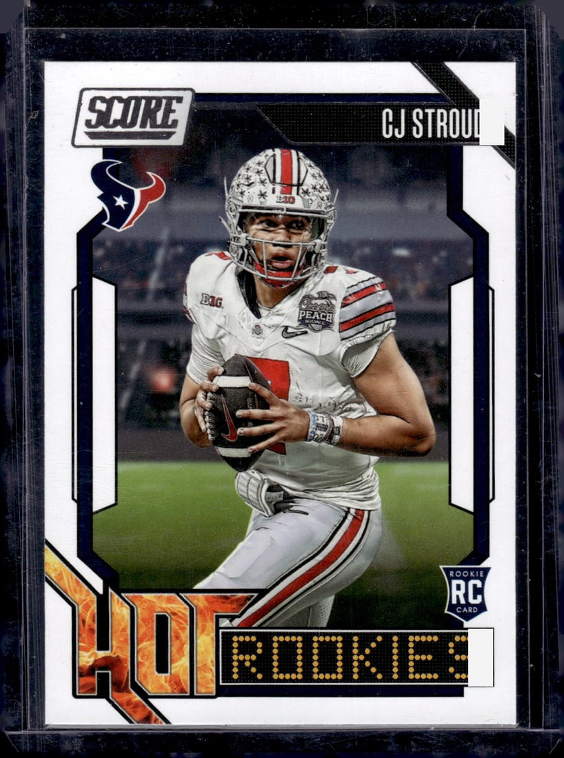 Cj Stroud Hot Rookies 2023 Panini Score #3 Houston Texans: Panini Select, Prizm, Mosaic, Contenders, Zenith, Phoenix, Illusions, Absolute, Rookie NFL Sports Trading Cards, SP, SSP, Cards, Football Cards for Sale Near Me, Superbowl & Hall of Fame Player Cards,