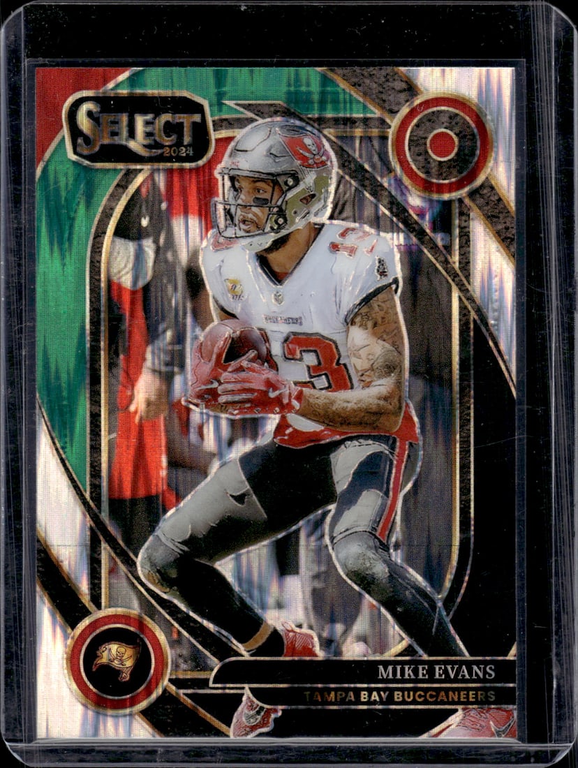 Mike Evans Green/Black Shock Prizm Club Level 2024 Panini Select #283 Buccaneers: Panini Select, Prizm, Mosaic, Contenders, Zenith, Phoenix, Illusions, Absolute, Rookie NFL Sports Trading Cards, SP, SSP, Cards, Football Cards for Sale Near Me, Superbowl & Hall of Fame Player Cards,