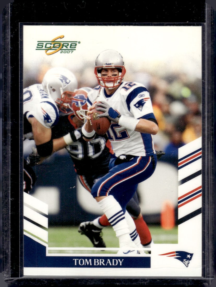 Tom Brady 2007 Score #155 New England Patriots Football Card (1 of 2)