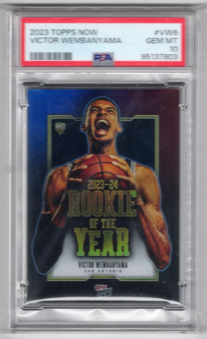 Victor Wembanyama Rookie Card 2023-24 Topps Now #VW6 PSA 10 Spurs NBA (1 of 2)