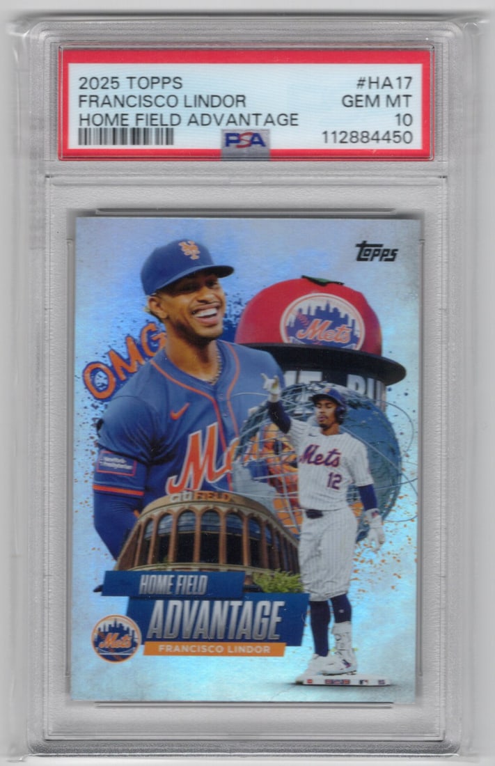 Francisco Lindor Home Field Advantage Case Hit 2025 Topps #HA17 PSA 10 Mets Baseball Card (1 of 2)