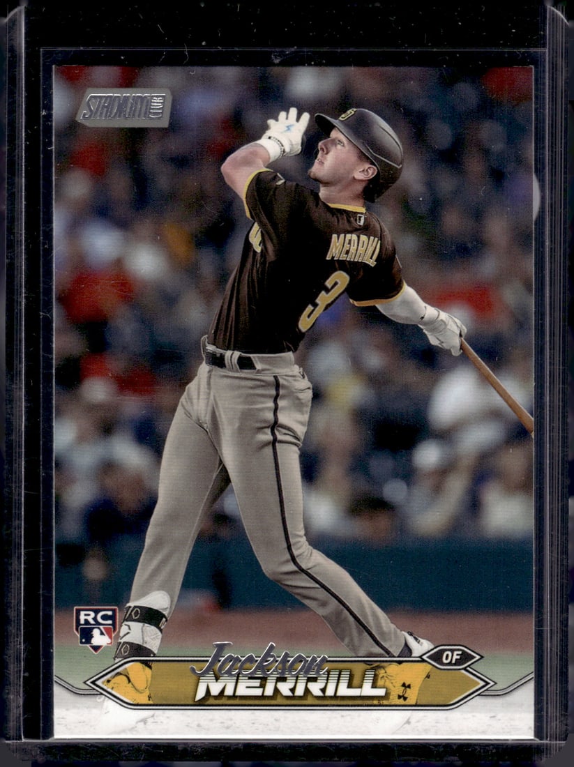 Jackson Merrill Rookie Card 2024 Topps Stadium Club #50 Padres Baseball Card: Topps Baseball MLB Trading & Sports Cards, Sports Cards for Sale Near Me, World Series & Hall of Fame Players Memorabilia, Refractors, X-Fractors, Numbered, SP, SSP, Valuable Auction Memorabilia Lots 
