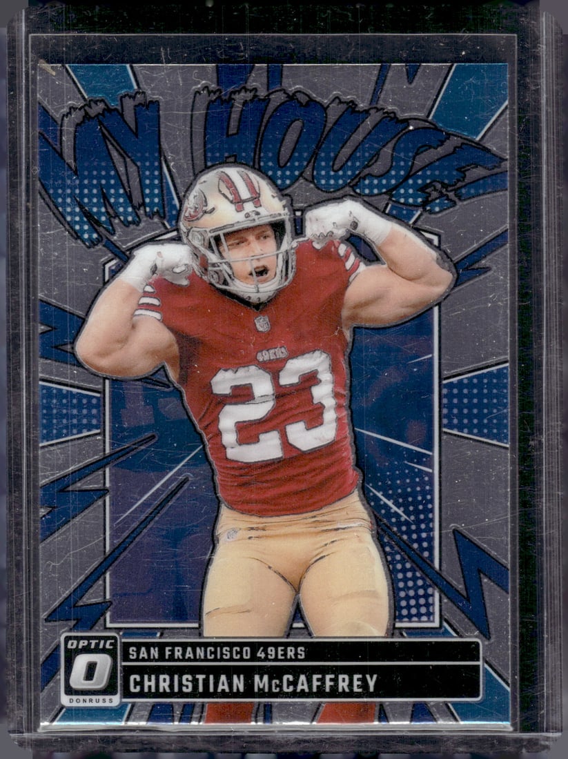 Christian McCaffrey My House 2024 Donruss Optic #2 49ers Football Card (1 of 2)
