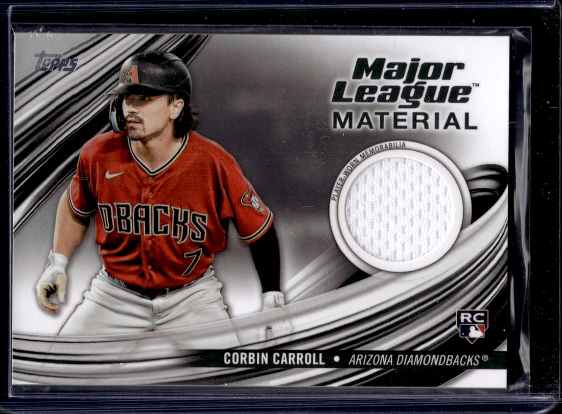 Corbin Carroll Rookie Card Patch 2023 Topps Major League Material #MLM-CCA (1 of 2)
