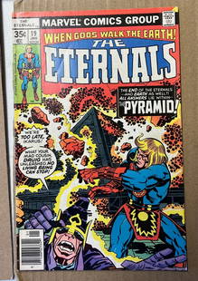 The Eternals Vintage Marvel Comic Book, 1978 #19 Final Issue of the Series: All Comic Books come Bagged, Boarded, and Sleeved in a Hard PVC Top Loader, Shipping is a little more than baseball cards due to the cost of supplies, Super Heroes Collectibles, Auction Magazine Lots