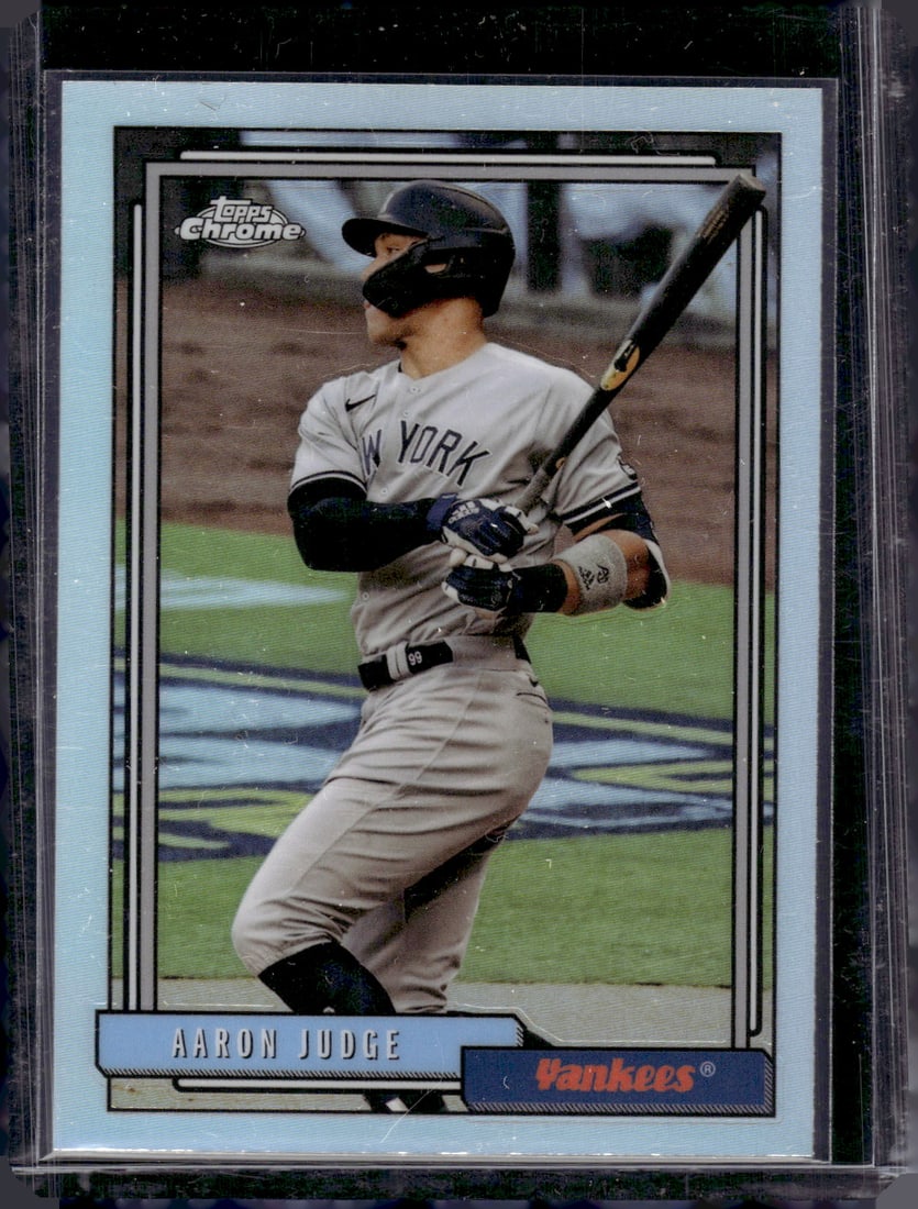 Aaron Judge Redux Refractor 2021 Topps Chrome #TC92-2 Yankees Baseball Card (1 of 2)