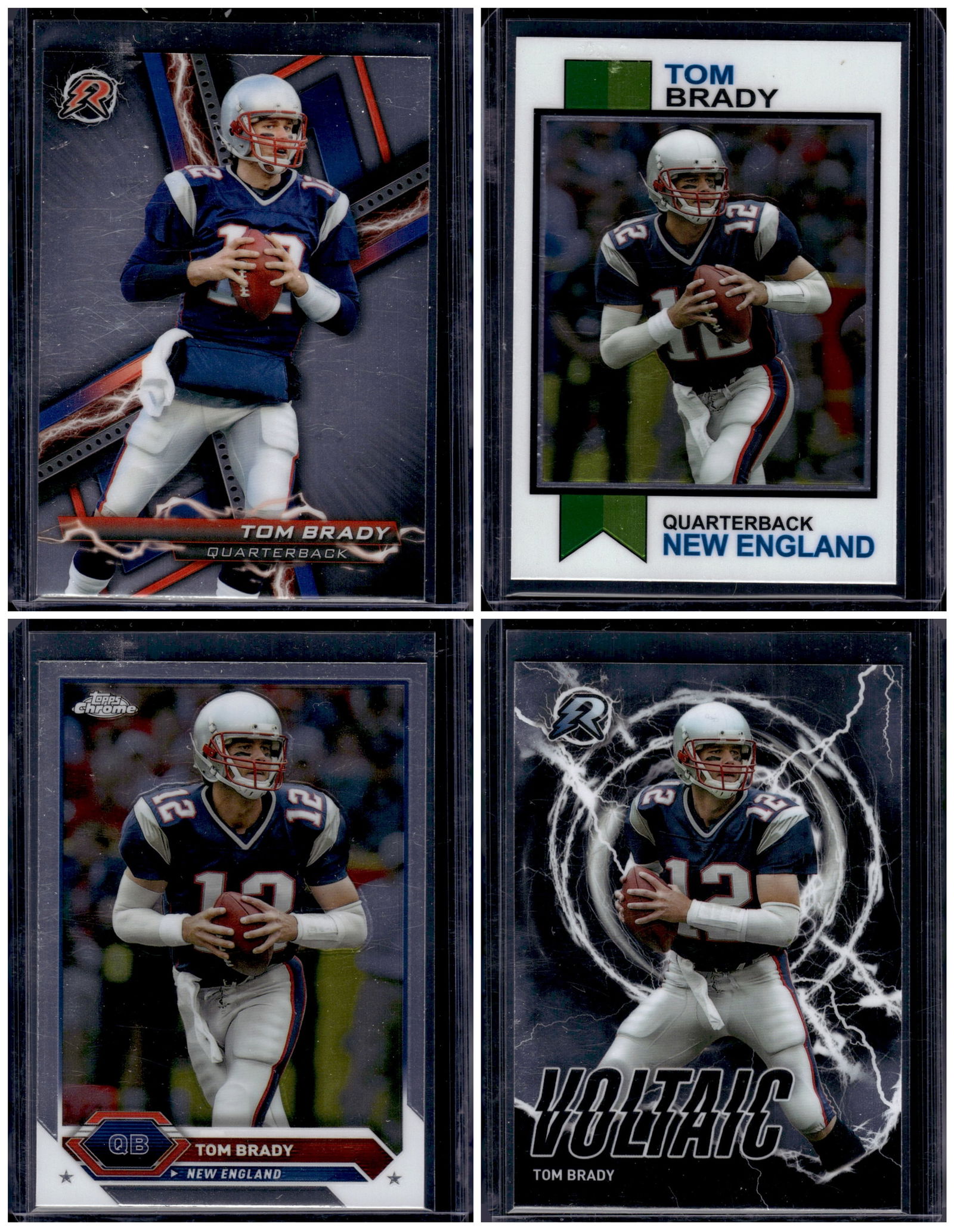 Lot of 4 Tom Brady Football Cards. 2023 Topps Composite All Different. New England Patriots (1 of 1)