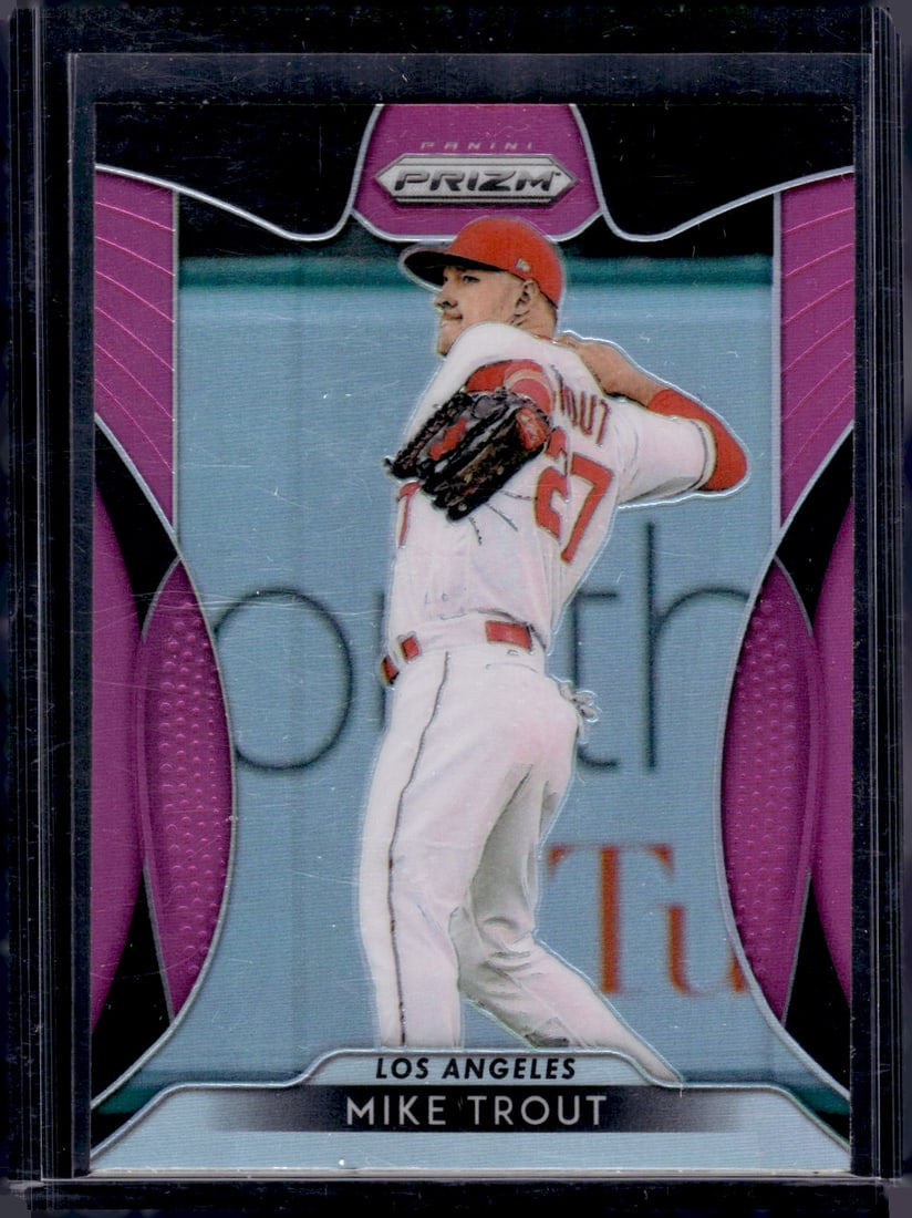 Mike Trout Pink Prizm 2019 Panini Prizm #192 Angels: Panini Baseball MLB Trading & Sports Cards, Sports Cards for Sale Near Me, Prizm, Mosaic, Select, SP, SSP, Auction Memorabilia Lots for Sale On Line, World Series & Hall of Fame Players
