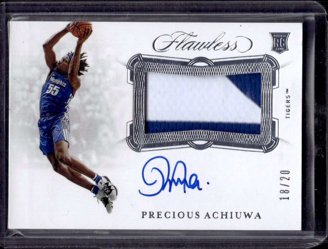 Precious Achiuwa Rookie Patch Auto /20 2020 Panini Flawless Collegiate #88 (1 of 2)