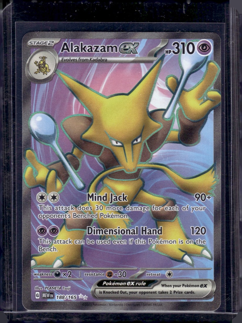 2025 Pokemon Scarlet & Violet 151 Alakazam Full Art Ultra Rare #188 TCG: TCG, Pikachu, Charizard, Rare, Secret Rare, Holo Cards, Pokemon & TCG Cards sold near Me, Nintendo, Evee, Houndoom, Reverse Holo Cards, 3 Star Ultra Rare, EX
