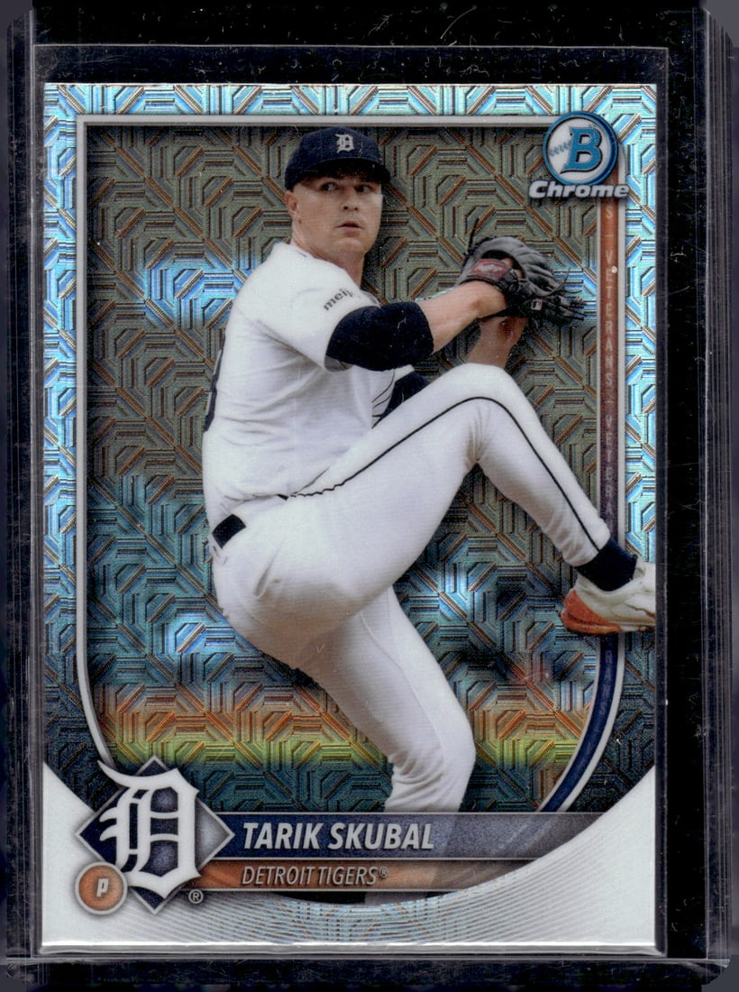 Tarik Skubal Mojo Refractor 2025 Bowman Chrome #20 Detroit Tigers: Bowman Baseball MLB Trading & Sports Cards, Sports Cards for Sale Near Me, World Series & Hall of Fame Players, SP, SSP, Chrome, 1st Bowman, Auction Memorabilia Lots Sold On Line