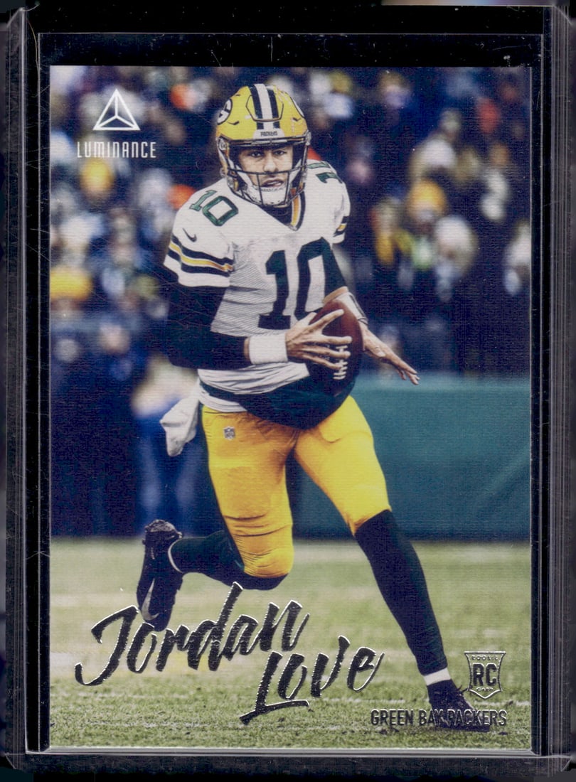 Jordan Love Rookie Card 2020 Panini Chronicles Luminance #204 Green Bay Packers: Panini Select, Prizm, Mosaic, Contenders, Zenith, Phoenix, Illusions, Absolute, Rookie NFL Sports Trading Cards, SP, SSP, Cards, Football Cards for Sale Near Me, Superbowl & Hall of Fame Player Cards,