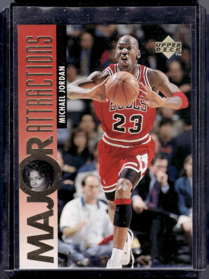 Michael Jordan 1995-96 Upper Deck #341 Queen Latifah on Back (1 of 2)