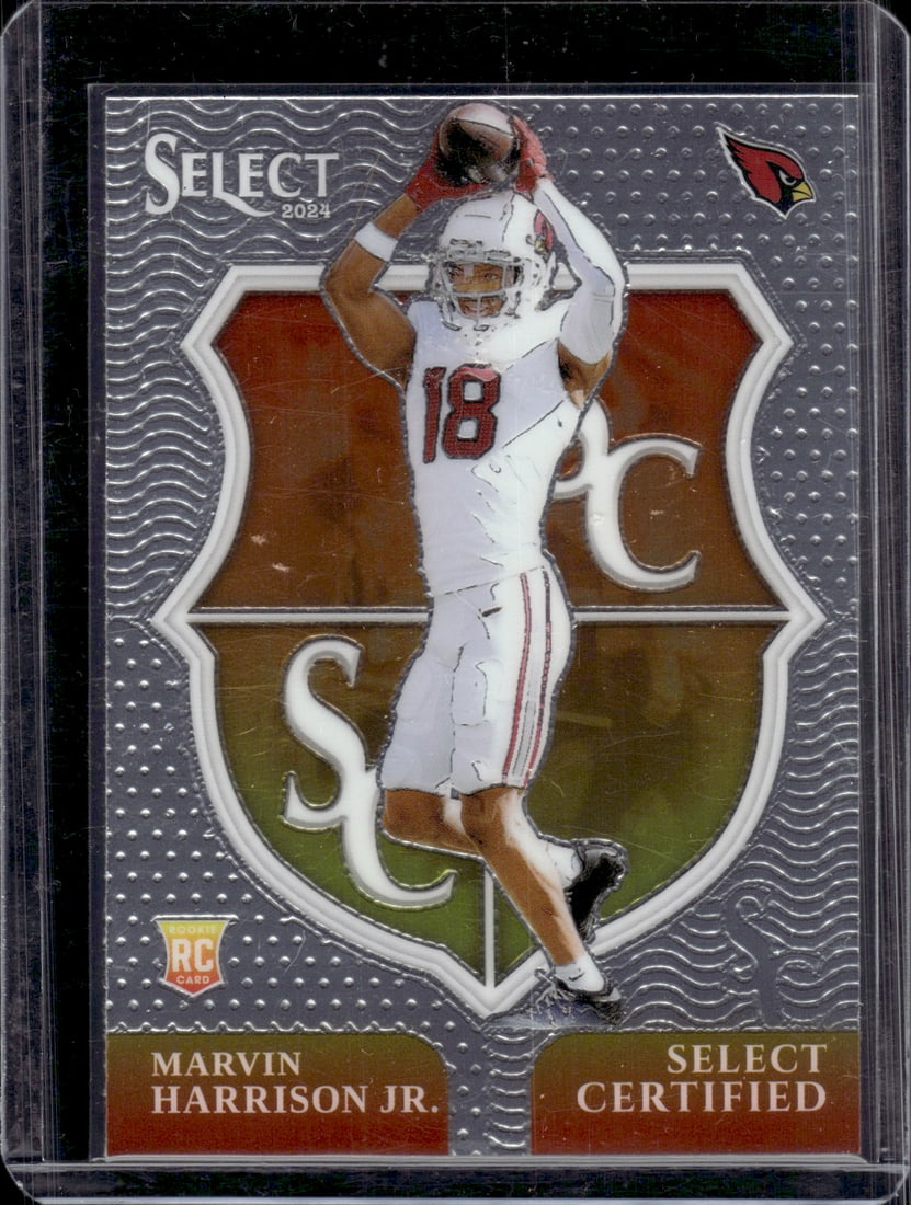 Marvin Harrison Jr. Rookie Card Select Certified 2024 Panini Select #5 Arizona Cardinals: Panini Select, Prizm, Mosaic, Contenders, Zenith, Phoenix, Illusions, Absolute, Rookie NFL Sports Trading Cards, SP, SSP, Cards, Football Cards for Sale Near Me, Superbowl & Hall of Fame Player Cards,