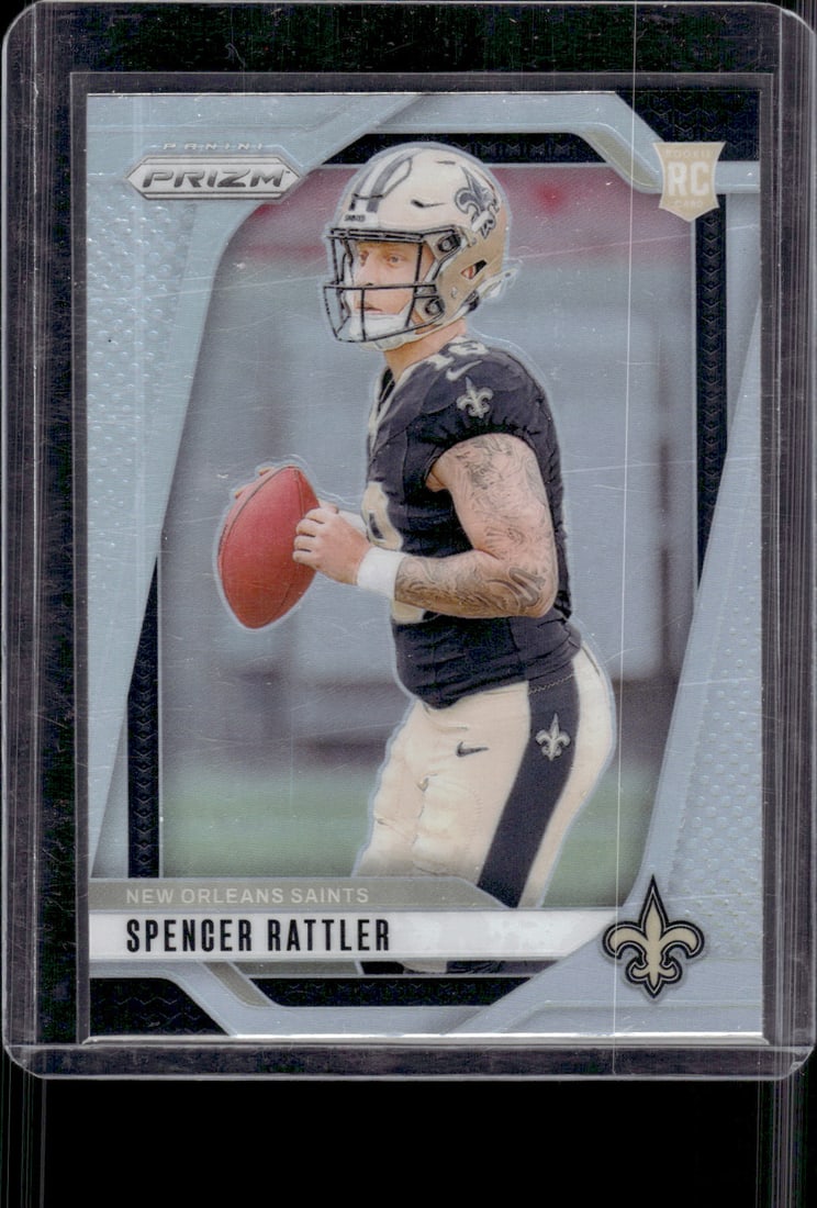 Spencer Rattler Rookie Card Silver Prizm 2024 Panini Prizm #388 Saints (1 of 2)