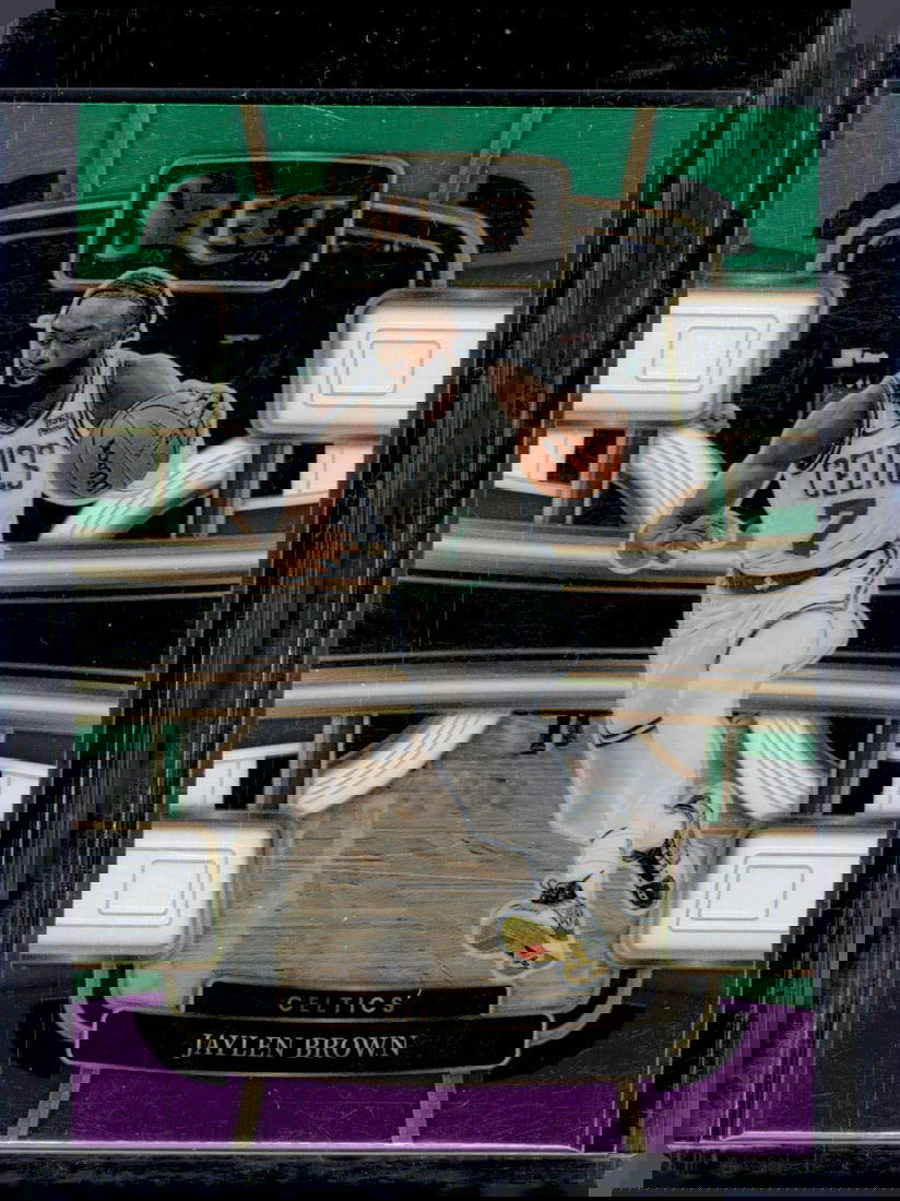 Jaylen Brown Green/White/Purple Prizm 2023-24 Panini Select #22 Boston Celtics (1 of 2)