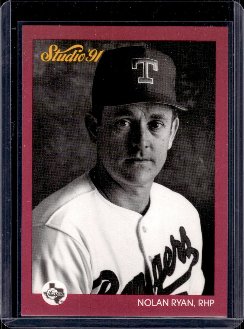 Nolan Ryan 1991 Leaf Studio #128 Texas Rangers Baseball Card (1 of 2)