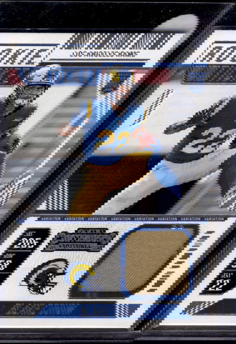 Blake Corum Rookie Ticket Variation Patch 2024 Panini Contenders #RTS-BCM LA Rams (1 of 2)