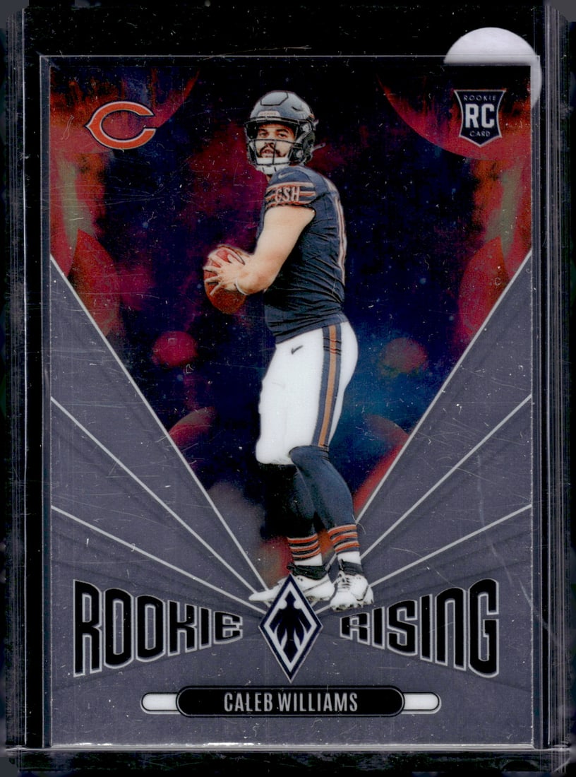 Caleb Williams Rookie Rising 2024 Panini Phoenix #RR-CWS Chicago Bears Football Card: Panini Select, Prizm, Mosaic, Contenders, Zenith, Phoenix, Illusions, Absolute, Rookie NFL Sports Trading Cards, SP, SSP, Cards, Football Cards for Sale Near Me, Superbowl & Hall of Fame Player Cards,