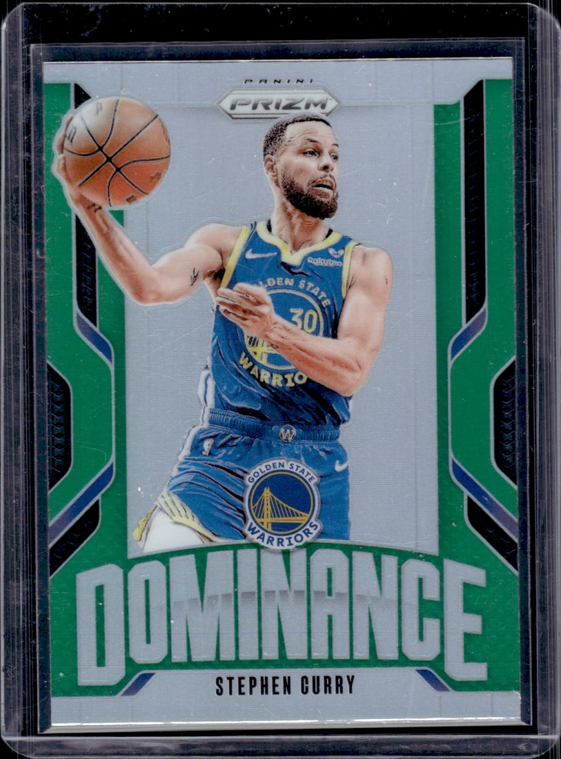 Stephen Curry Dominance Green Prizm 2024-25 Panin Prizm #21 Golden State Warriors (1 of 2)