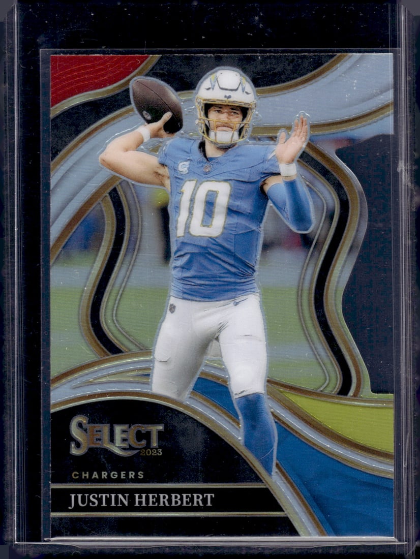 Justin Herbert Red/Yellow Prizm Die Cut 2023 Panini Select #248 LA Chargers: Panini Select, Prizm, Mosaic, Contenders, Zenith, Phoenix, Illusions, Absolute, Rookie NFL Sports Trading Cards, SP, SSP, Cards, Football Cards for Sale Near Me, Superbowl & Hall of Fame Player Cards,