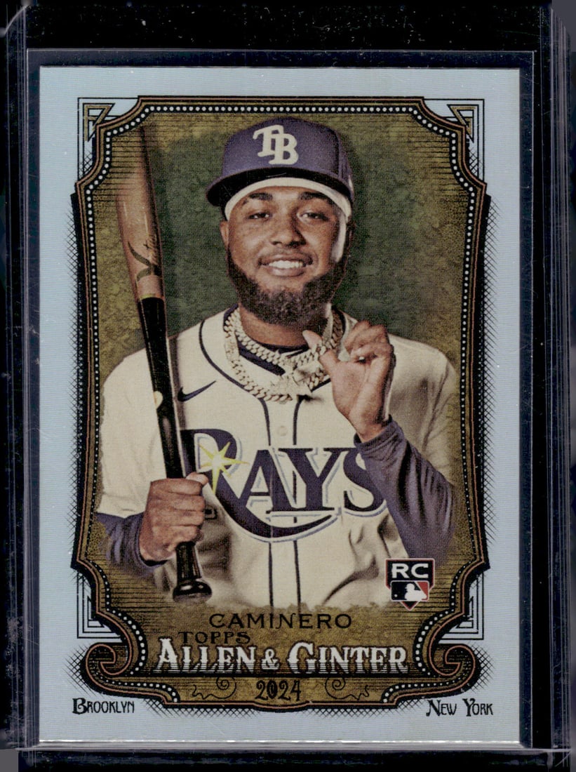 Junior Caminero Rookie Card Hot Box Foil 2024 Topps Allen & Ginter #92 Tampa Bay Rays (1 of 2)