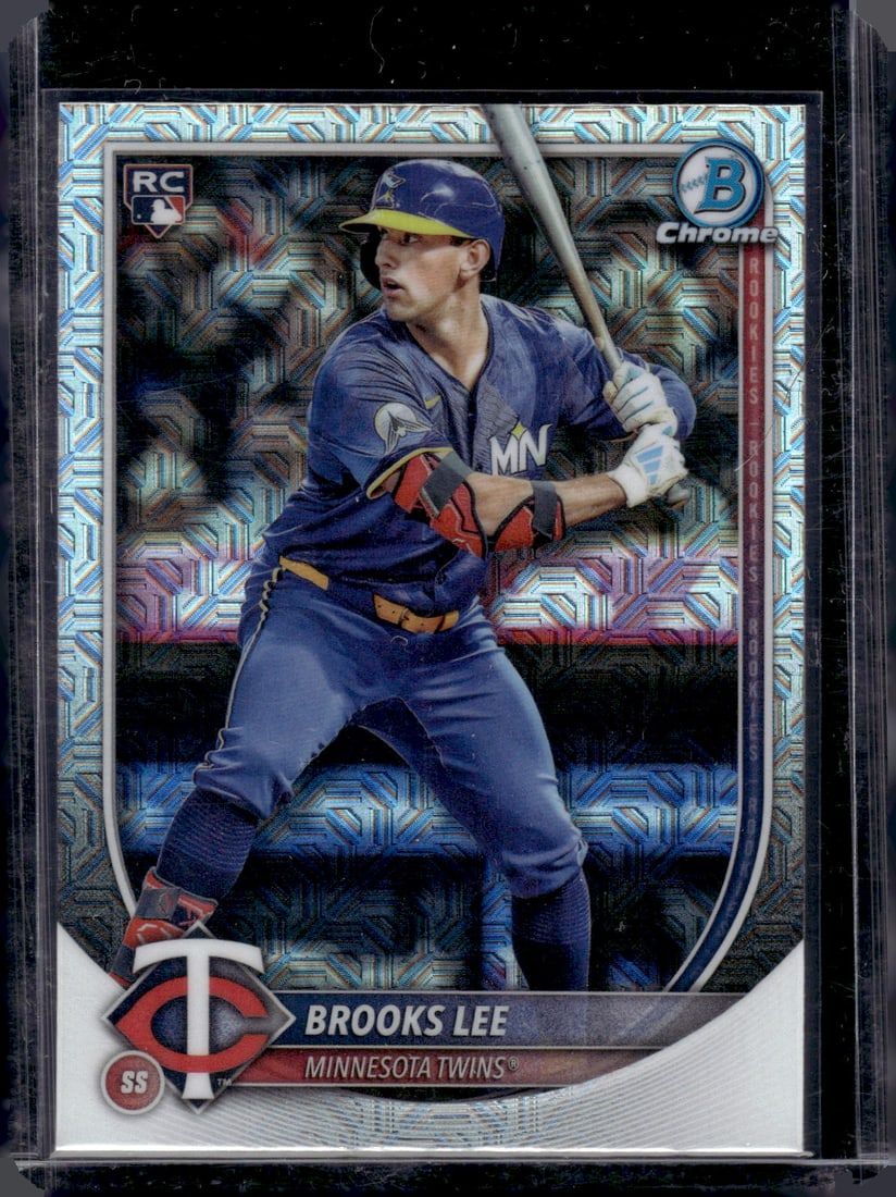 Brooks Lee Rookie Card Mojo Refractor 2025 Bowman Chrome #72 Minnesota Twins: Bowman Baseball MLB Trading & Sports Cards, Sports Cards for Sale Near Me, World Series & Hall of Fame Players, SP, SSP, Chrome, 1st Bowman, Auction Memorabilia Lots Sold On Line
